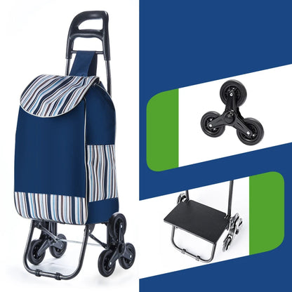 Light Grocery Shopping Trolley Household Climbing Stairs Folding Trailer Outdoor Travel Hand Pull Shopping Cart