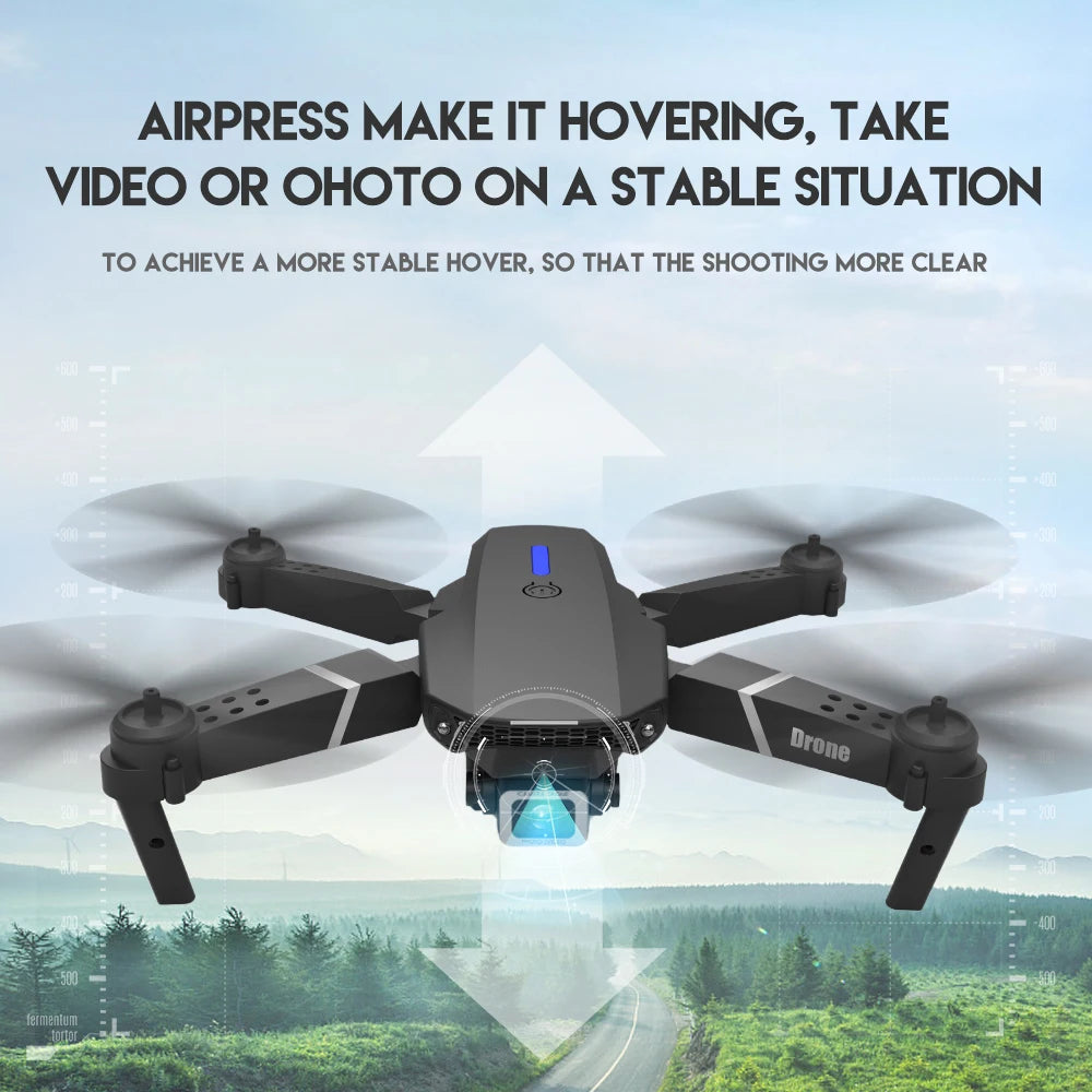 2024 E88Pro RC Drone – 4K Professional with 1080P Wide Angle HD Camera, Foldable Design, WIFI FPV & Height Hold