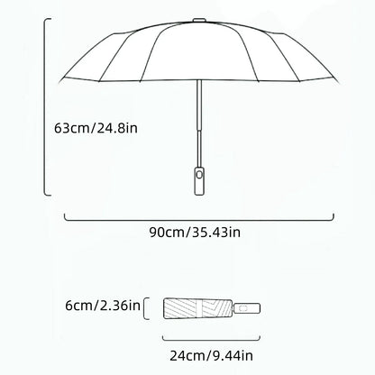 1 trendy edge retro transparent umbrella - three-fold transparent folding umbrella -PVC material, suitable for travel photograph