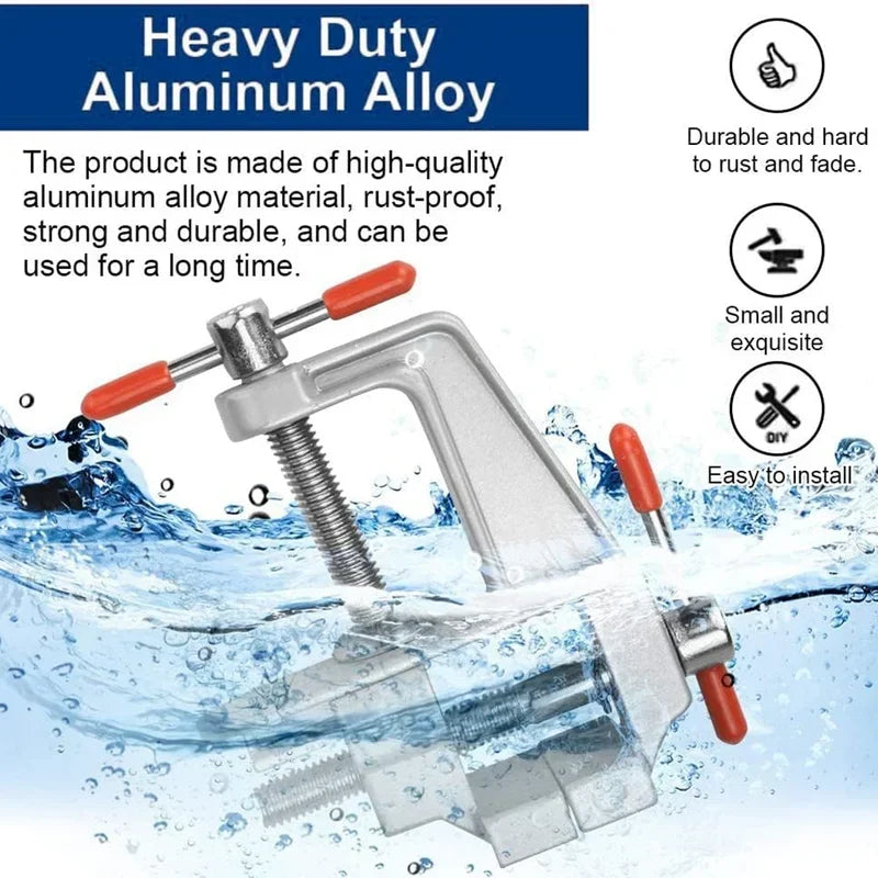 3.5" Mini Bench Vise – Multifunctional Aluminum Clamp for Jewelry & Hobby Work