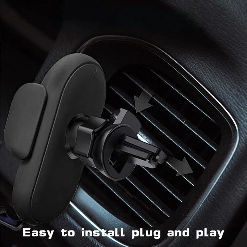30W Wireless Car Charger & Phone Mount – Fast Charging, Intelligent Infrared Sensor, 360° Rotation