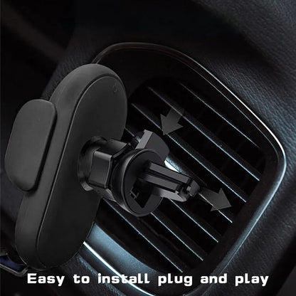 30W Wireless Car Charger & Phone Mount – Fast Charging, Intelligent Infrared Sensor, 360° Rotation