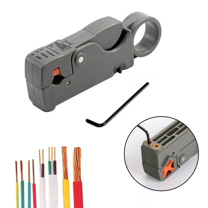 Insulated Wire Stripping Pliers – Stainless Steel Cable Stripper with Hex Wrench Accessory