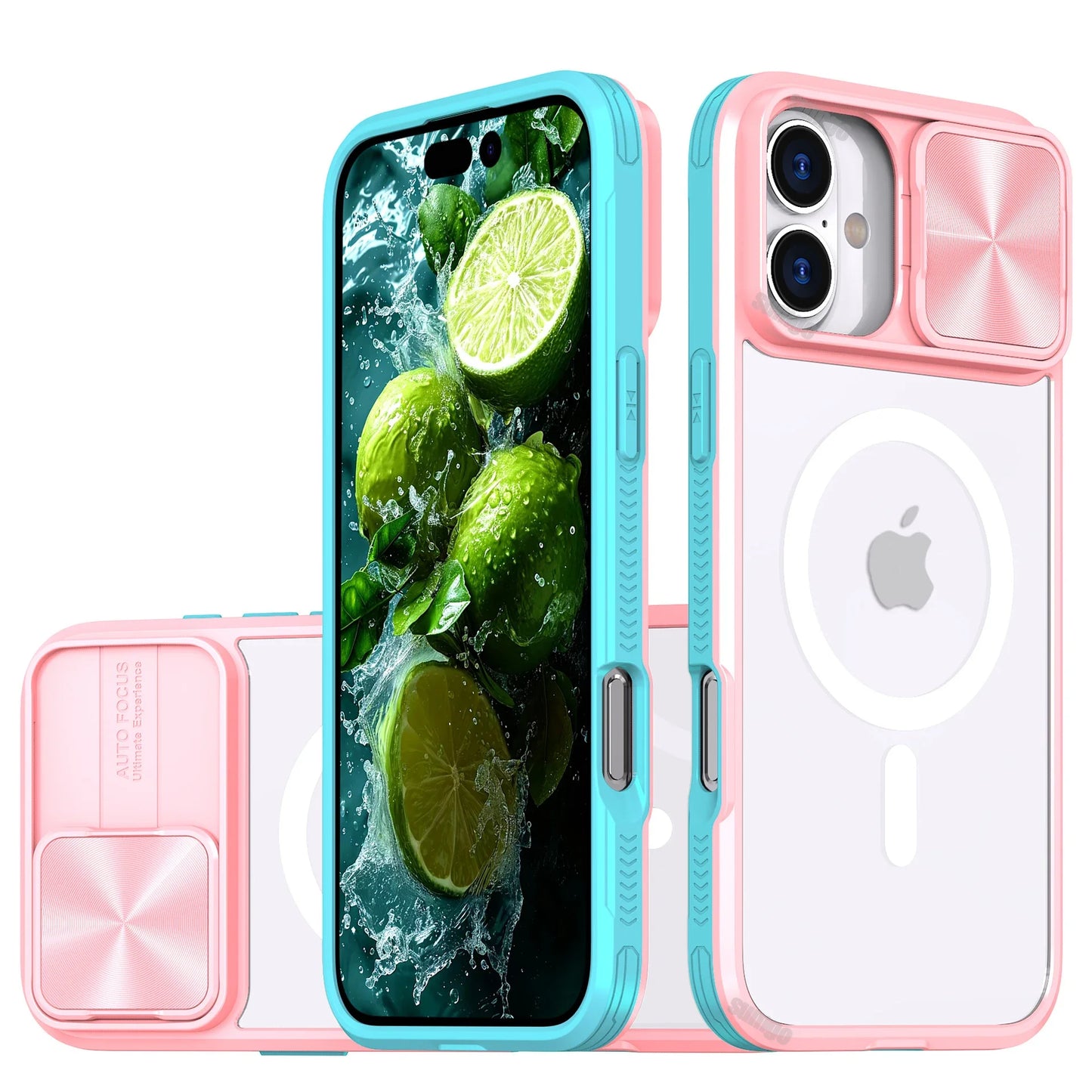 New Slide Camera Lens Protector Armor Case For iPhone 16 15 13 14 Plus 11 12 Pro Max  For Magsafe Shockproof Bumpers Clear Cover