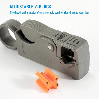 Insulated Wire Stripping Pliers – Stainless Steel Cable Stripper with Hex Wrench Accessory