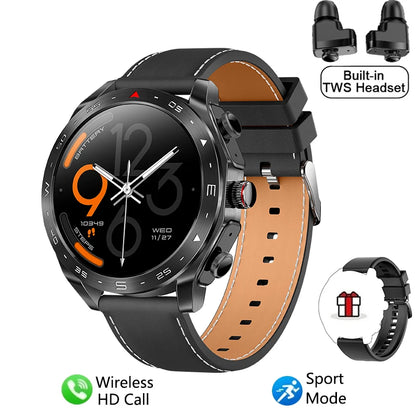 2-in-1 Smart Watch with TWS Bluetooth Earphones – HiFi 9D Sound, Bluetooth Calling, Sports Fitness Tracker for Men & Women