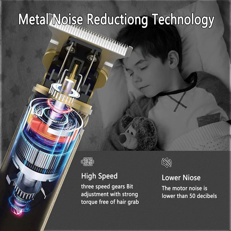 Heavy Metal Hair Cutting Machine Clipper for Men Barber Shop Trimmer for Men Mower Men's Electric Shaver Haircut Beard Trimmer