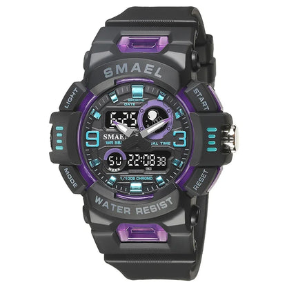 SMAEL8063 Digital Watch LED 50m Waterproof Military Wristwatch Male Clocks Mens Watches  Stopwatches Alarm Clock Sport Watches