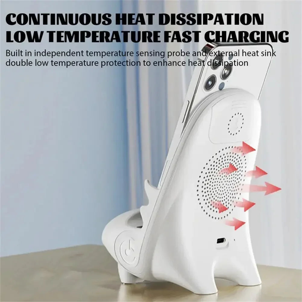 Magnetic Wireless Charger Fast Charging Type C Stand Holder Unique Mini Chair Shape Tablet Phone Fast Charger Desktop Station