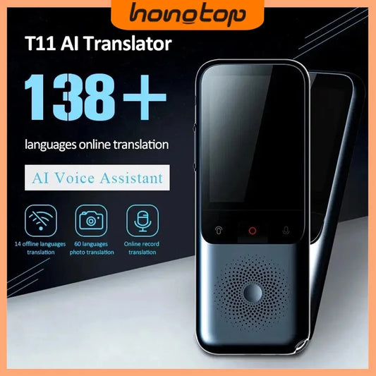 HONGTOP T11 Translation Camera Device – Real-Time Smart Voice & Photo Translator, 138 Languages, Portable with 1500mA Battery