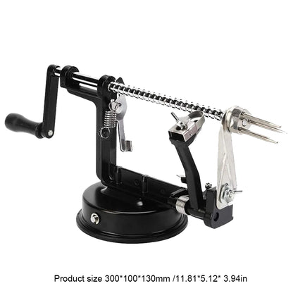 3 in 1 Hand-cranked Fruit Peeler Stainless Steel Potato Apple Peeling Machine with Suction Base for Household Kitchen Gadget