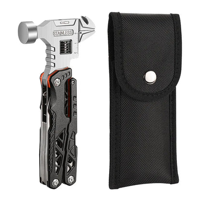 Multifunctional wrench hammer outdoor camping folding nail hammer pliers emergency car combination all-in-one tool hammer