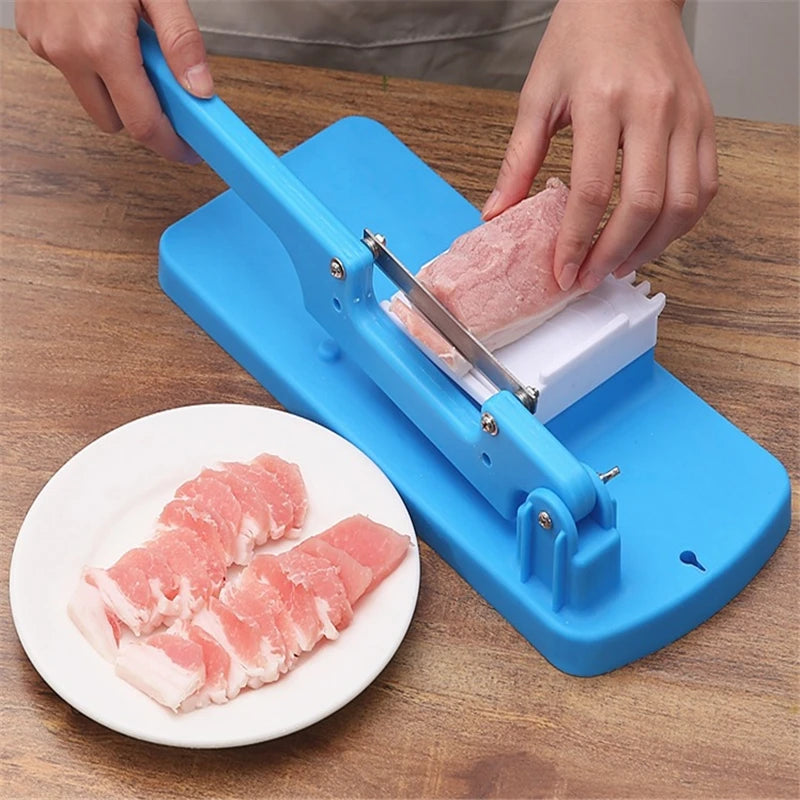 Multi Functional Desktop Slicer for Manual Frozen Meat Fat Beef Roll Cutting Machine Fruit Vegetable Simple Slicer Kitchen Tool