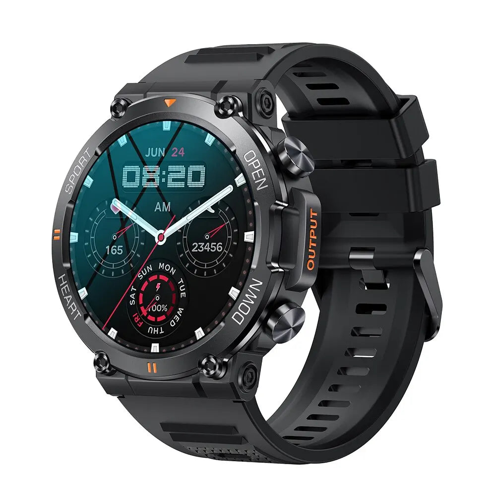MD56 Smart Watch for Men – 1.39" HD Display, Bluetooth Calling, Fitness Tracker with Heart Rate Monitor, 400mAh, Android & iOS Compatible