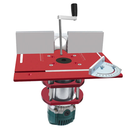 Router Lift Kit – Aluminum Insert Plate with Miter Gauge & Bracket for 65mm Motors